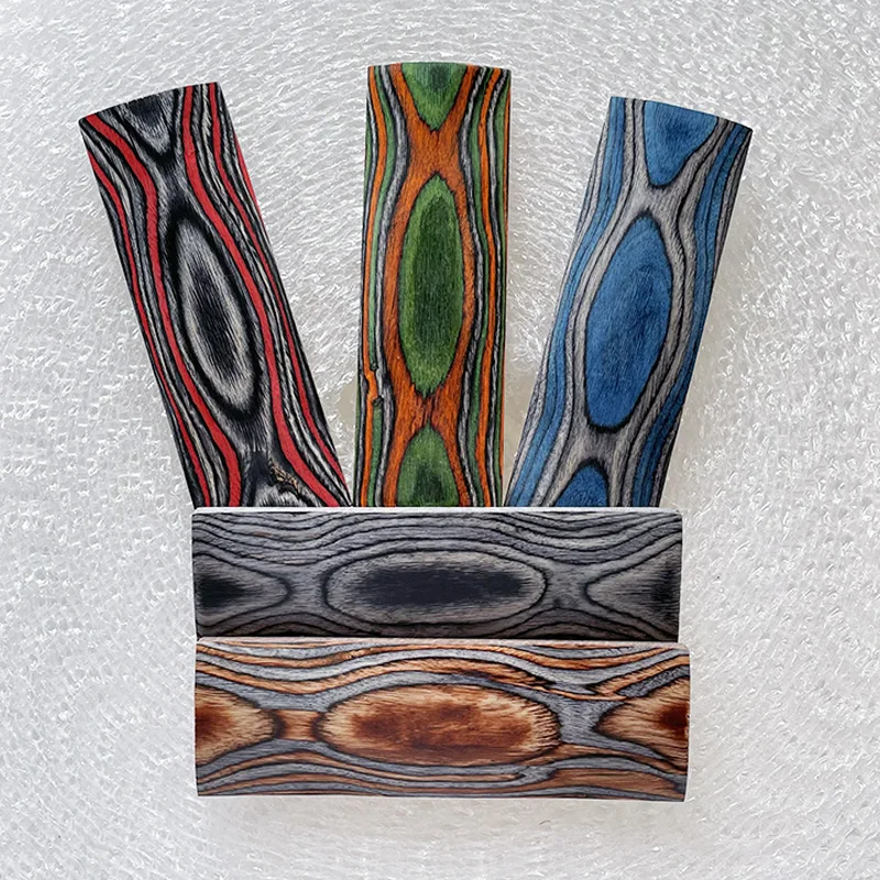 Manijas de cuchillo DIY, Material de fabricación, espacios en blanco de madera, piezas de mango de madera de Color, empuñaduras, mango de tirachinas, Material de parche, 1 unidad - imagen 5