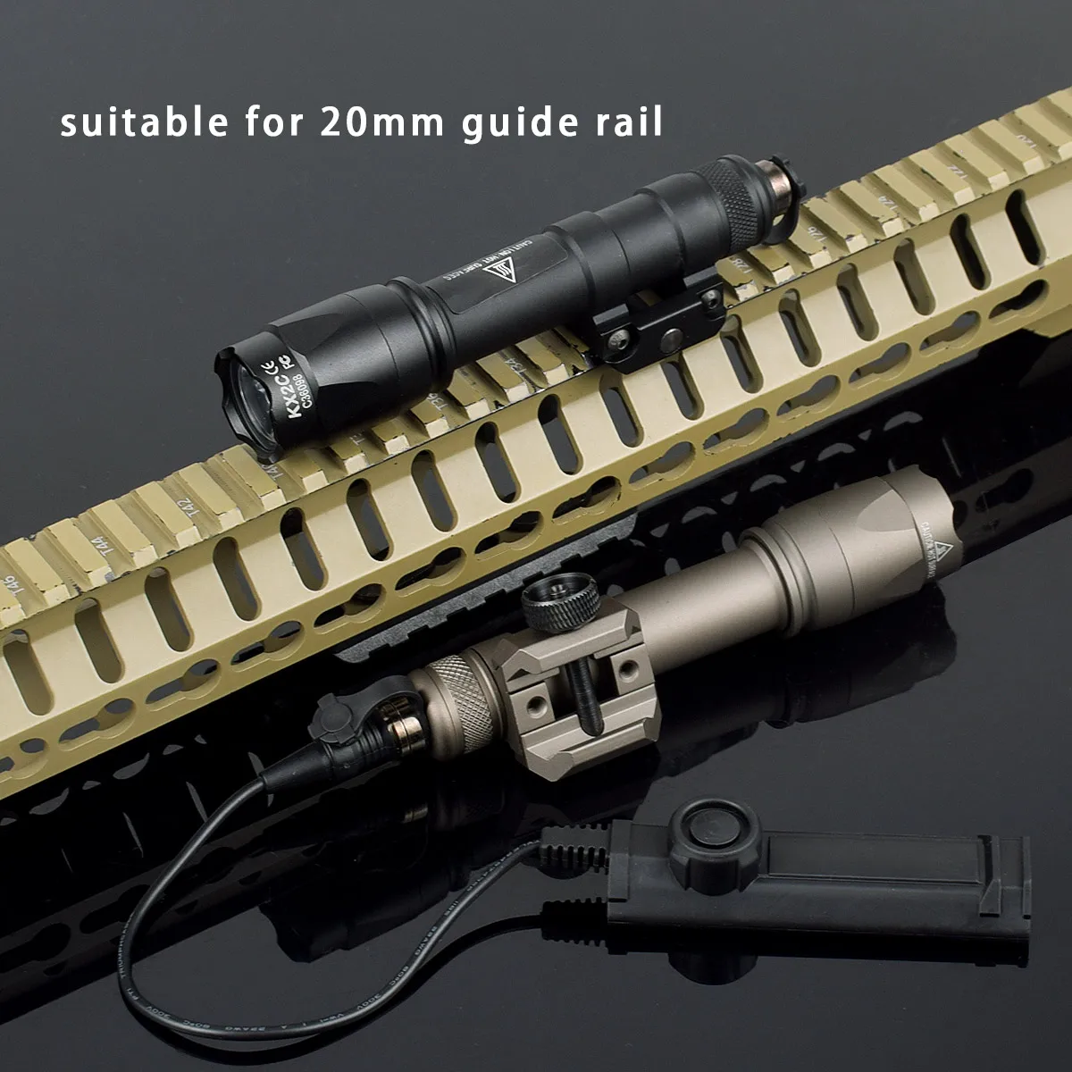 Luz exploradora táctica SureFire M600 M600B M600C interruptor de doble presión Airsoft AR15 Rifle caza arma linterna LED SF lámpara de pistola - imagen 4