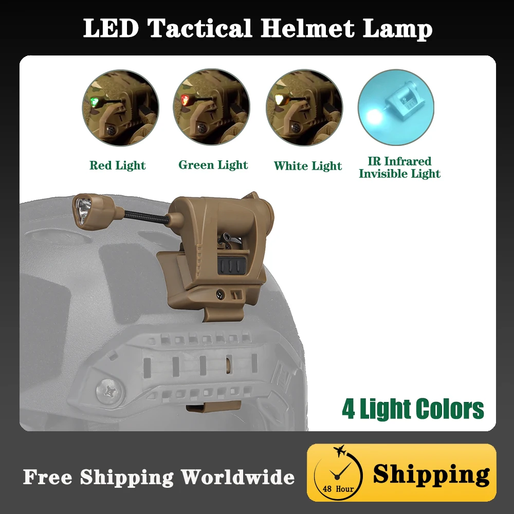 Lámpara táctica LED MPLS, 4 modos, láser rojo/verde/blanco/IR, linterna para casco de ahorro de energía, para caza, Airsoft, deportes y pesca - imagen 2