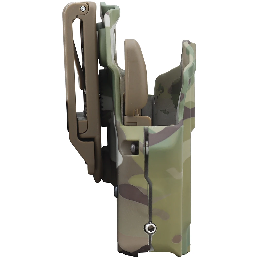 Funda táctica con cinturón, funda de liberación rápida para Glock S & W H & K M & P, fundas universales para caza Airsoft - imagen 4