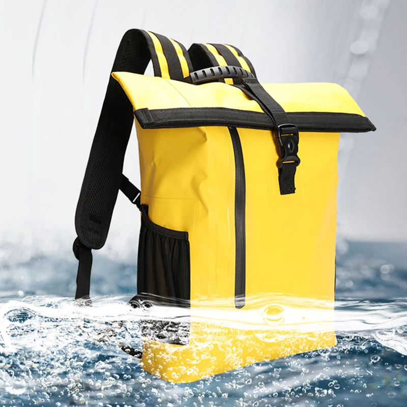 Mochila de natación con tapa enrollada, bolsa ligera de 20L para senderismo en río, senderismo al aire libre, Camping, escalada, bolso de almacenamiento para Rafting - imagen 3