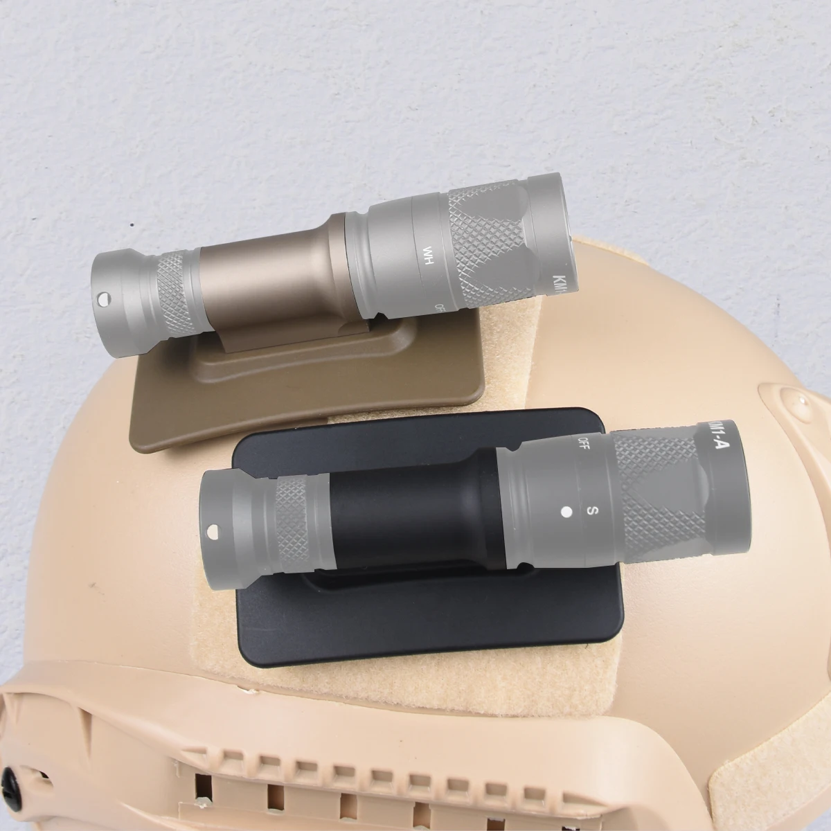 Conjunto de cuerpo de luz de explorador táctico, cuerpo de montaje de luz para casco, adecuado para la serie M300 M600, accesorios de caza al aire libre, aluminio M600V - imagen 3