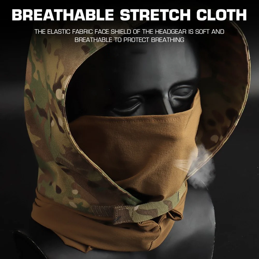 Máscara de cara completa de camuflaje al aire libre, sombrero de caza, bicicleta, ciclismo, nieve, pesca, Camuflaje CP, capucha de protección solar - imagen 2