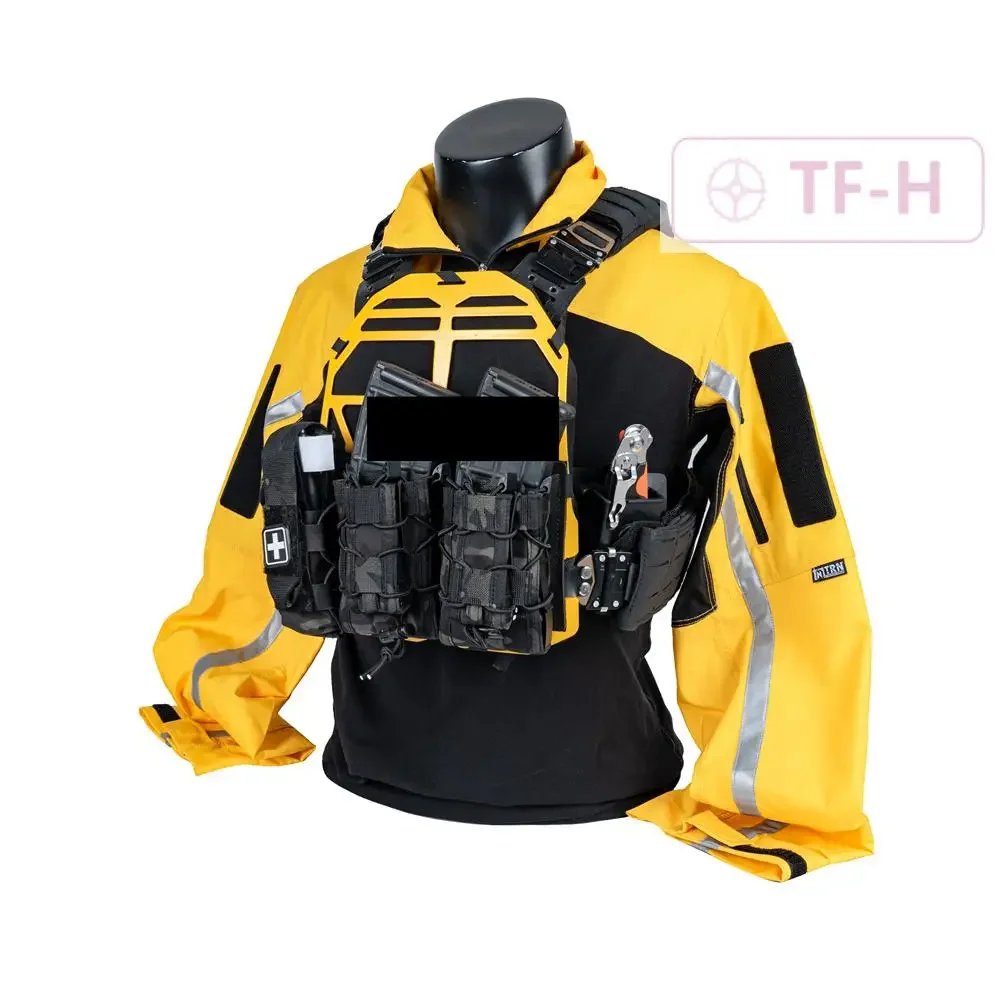 Uniforme de entrenamiento táctico naranja/amarillo, camisa de Instructor de combate, tira reflectante, equipo de rescate, caza, traje transpirable de manga larga - imagen 4