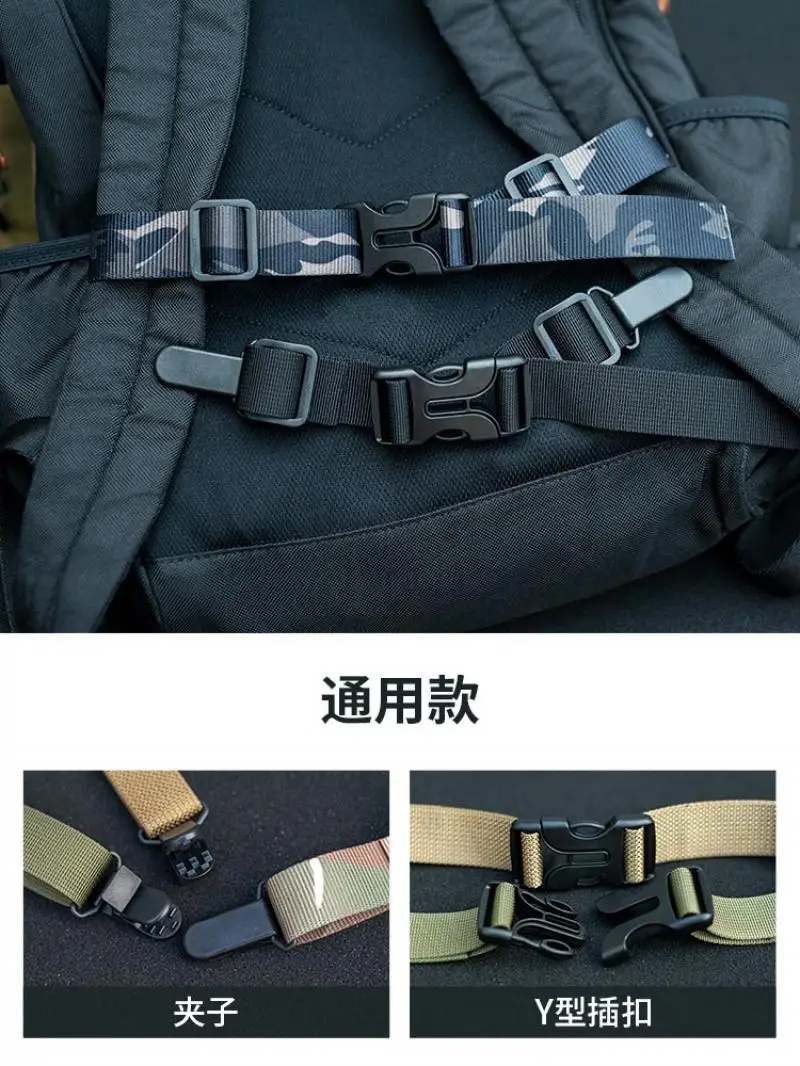 Bolsa de lona para exteriores, correas antideslizantes, hebilla de pecho con mosquetón fijo, correa de pecho, Bolsa Escolar, hebilla de pecho con anticaída - imagen 3