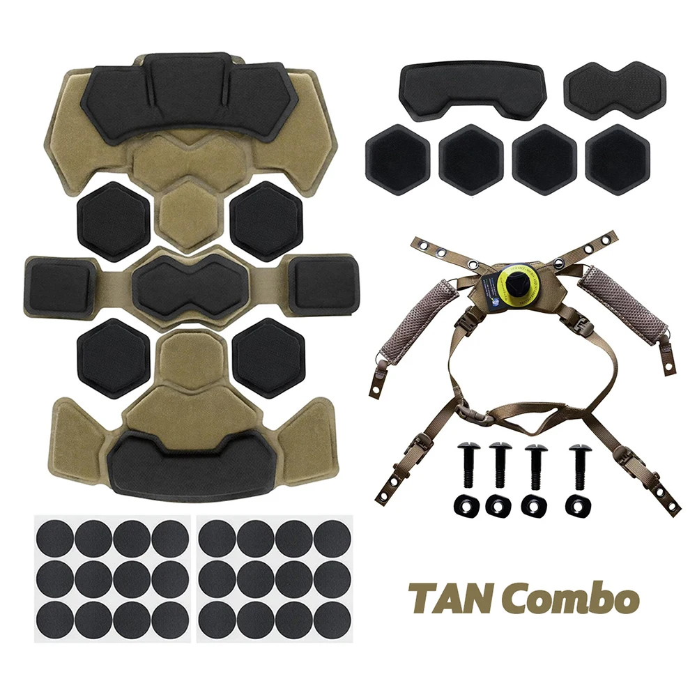 Kit de almohadilla para casco táctico, forro TW CL de 4. a generación y sistema de retención CF para casco de corte alto/medio, Airsoft militar, caza al aire libre - imagen 2