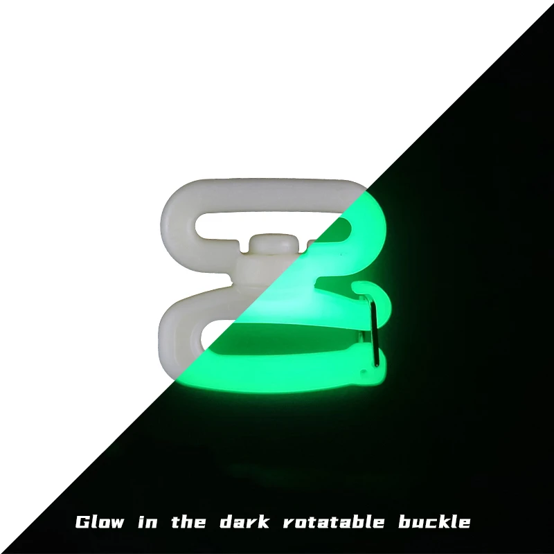 Gancho de correas con hebilla giratoria luminosa para mochila al aire libre, tipo boca desmontable, accesorio de modificación de repuesto DIY, colgante - imagen 3
