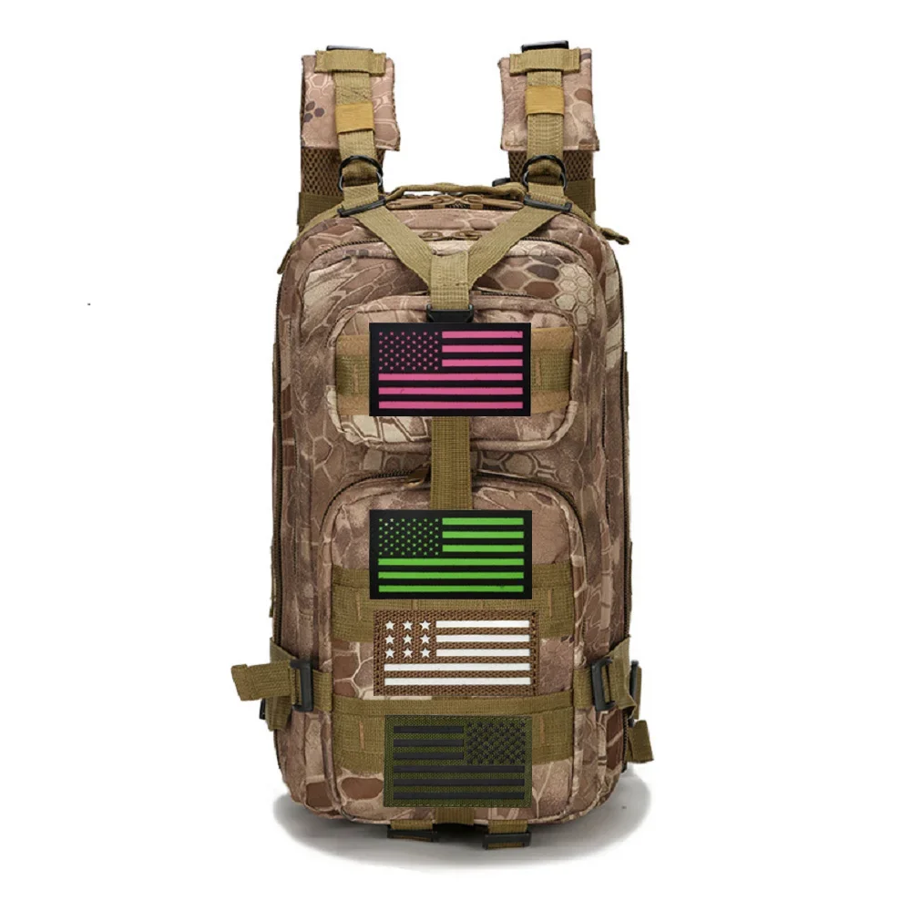 Accesorios para bolsas al aire libre IR que brilla en la oscuridad bandera americana brazalete de EE. UU. IR reflectante corte láser mochila decoración parche mochila - imagen 3