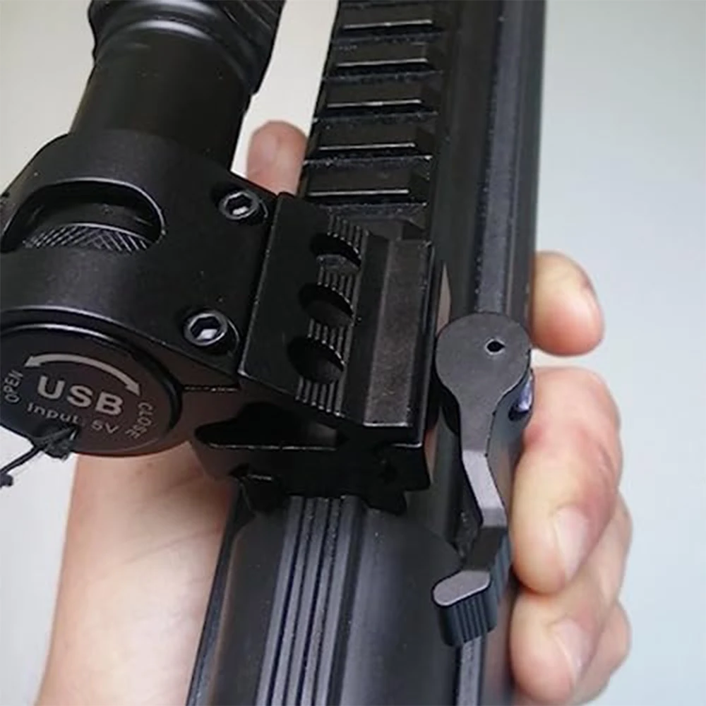 Soporte táctico para linterna con alcance compensado de 25,4mm, compatible con riel Picatinny de 20mm, vista de 45 grados, accesorios para pistola de caza Airsoft - imagen 3