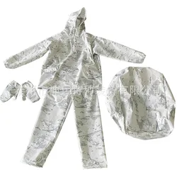 Traje Ghillie CS camuflaje nieve blanco para caza y acecho
