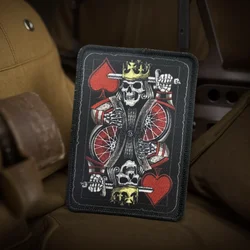 Parche estampado Rey Cráneo esqueleto naipes – Insignia moral militar