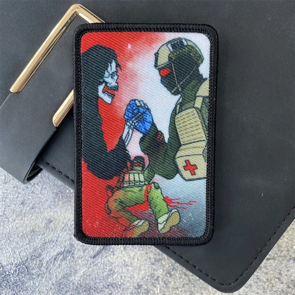 Parches de insignia de moral táctica de "Combate" para ropa, insignia militar de soldado médico, gancho y lazo, brazalete, mochila, sombrero, accesorios, pegatina