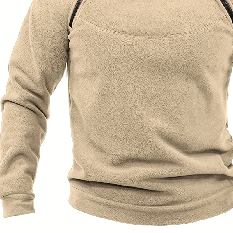 Jersey táctico para hombre, sudadera militar informal, chaqueta polar, cuello de pie, suéter de Color sólido, ropa a prueba de viento - imagen 4