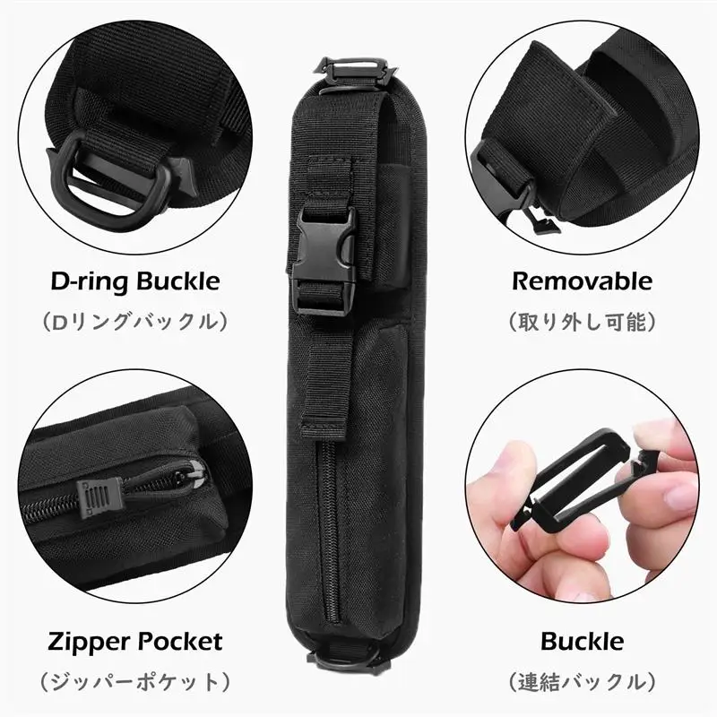 AQzxdc Bolsa táctica de administrador Molle, bolsa militar MOLLE, bolsas de cintura tácticas compactas multiusos horizontales, bolsa de utilidad - imagen 3