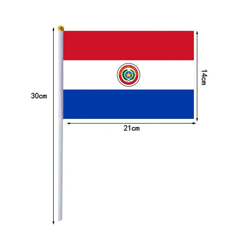 Banderas de Argentina para agitar a mano, 14x21cm, 10 unidades por lote, venta al por mayor