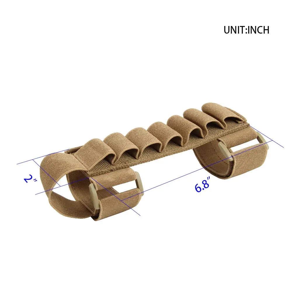 7 Rounds Shotgun Buttstock Ammo Pouch Gun Accessories Shell Holder Bullet Elastic Carrier  Airsoft Gun Accessory Hunting Gear - imagen 2