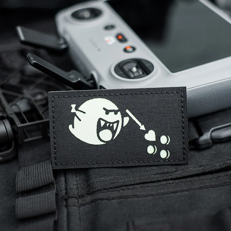 DRONE PILOT-insignia táctica reflectante IR luminosa, parche de operaciones UAV de pescado con burbujas de nailon para decoración de ropa y mochila - imagen 2