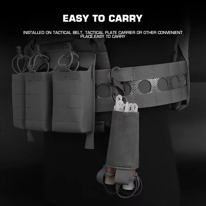 Bolsa de almacenamiento de nailon para barras luminosas, ligera con cuerda colgante para rescate nocturno, accesorios de caza Airsoft al aire libre - imagen 5
