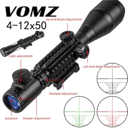 VOMZ visor punto rojo 4-12x50 retícula verde iluminada