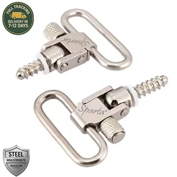 Sparta Bright Silver Sling gira bloqueo desmontable rápido para la mayoría de los rifles de caza correa de hombro de 1 pulgada