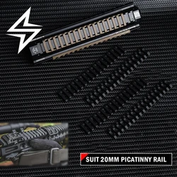 Cubierta táctica para riel Picatinny, hoja protectora de plástico, tira de riel, guardamanos, adaptador de montaje en riel de nailon, accesorio para Rifle, 4 Uds.