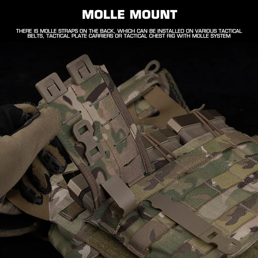 Bolsa táctica para revistas 5,56, correas con hebilla de liberación rápida, caza, tiro, Airsoft, AR MAG, bolsa con soporte, chaleco de combate MOLLE, equipo de cinturón - imagen 5