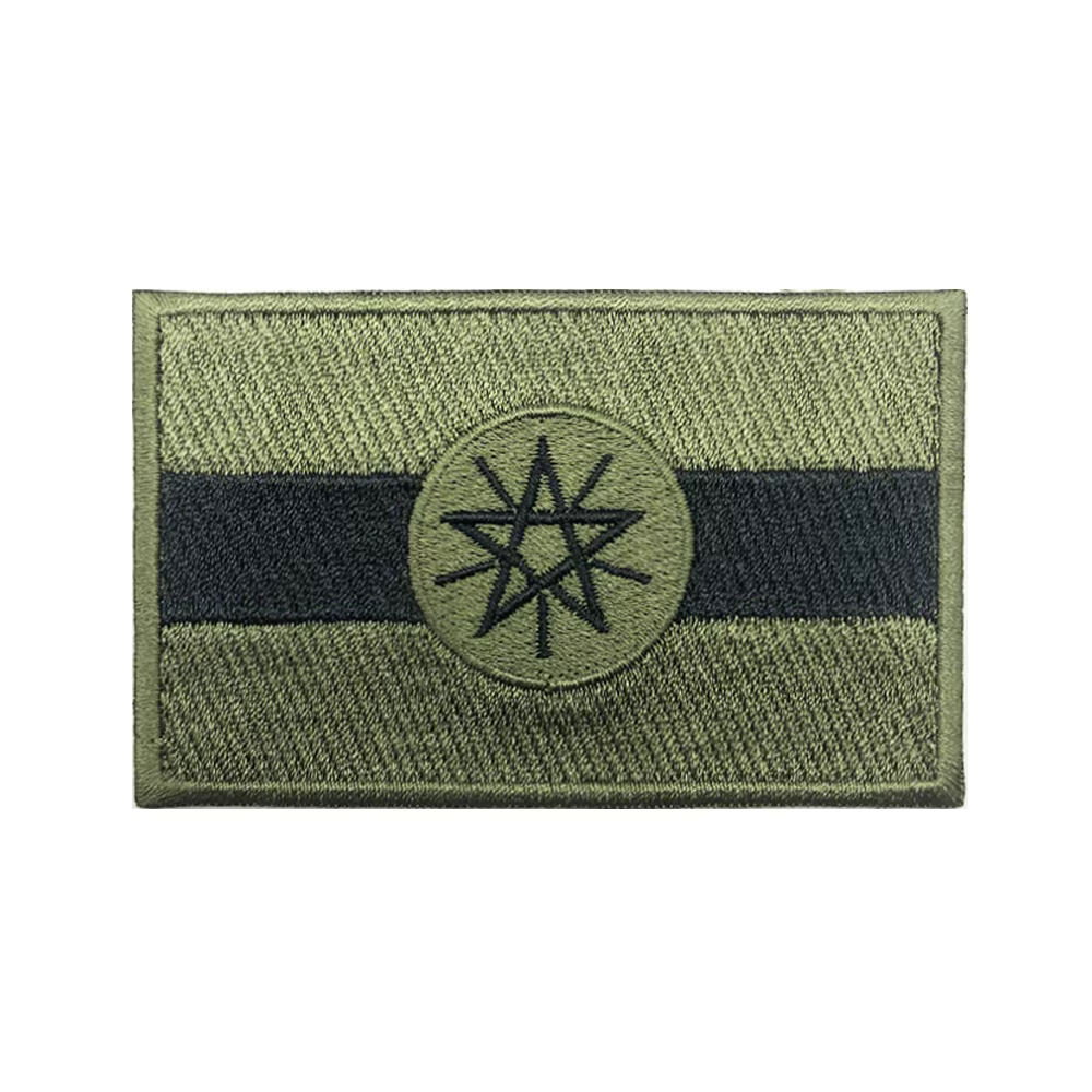 Brazalete bordado bandera Etiopía – Parche táctico velcro para uniforme - imagen 5