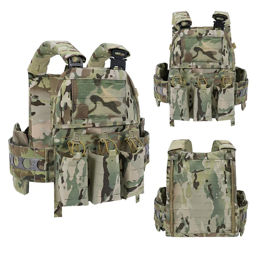 SINAIRSOFT táctico FCPC V5 portador de placa estilo Ferro chaleco de liberación rápida Triple 556 bolsa de revista MOLLE caza Airsoft Gear - imagen 3