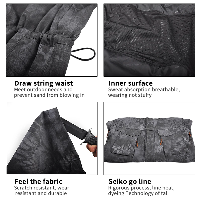 HAN WILD-uniforme militar M65 para hombre, chaquetas y pantalones de camuflaje, ropa táctica del ejército, traje cortavientos de caza y senderismo - imagen 5