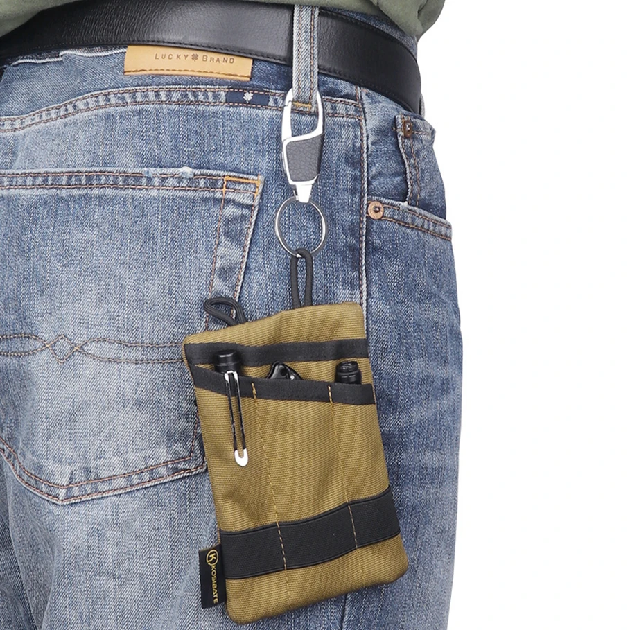 Mini billetera táctica pequeña para hombre y mujer, monedero de bolsillo frontal, tarjetero, llavero, bolsa de cambio de monedas, bolsa de herramientas EDC para exteriores - imagen 5
