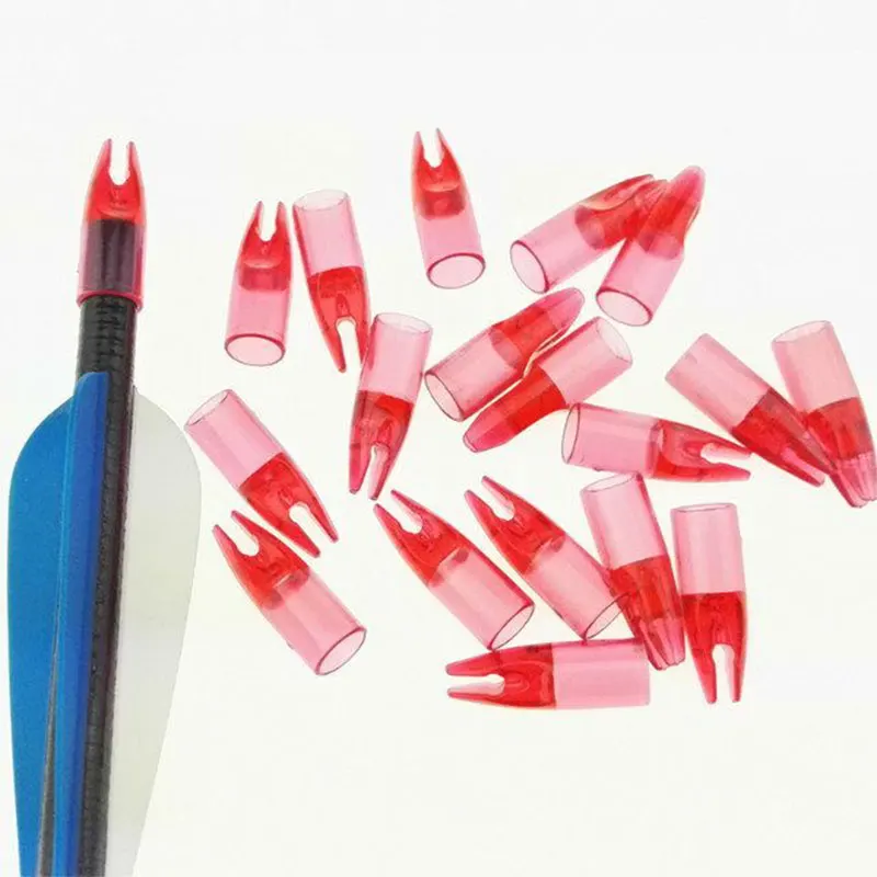 50/100 Uds flecha Nock para OD 8mm flecha eje madera bambú flecha tiro con arco objetivo caza plástico Nock - imagen 3