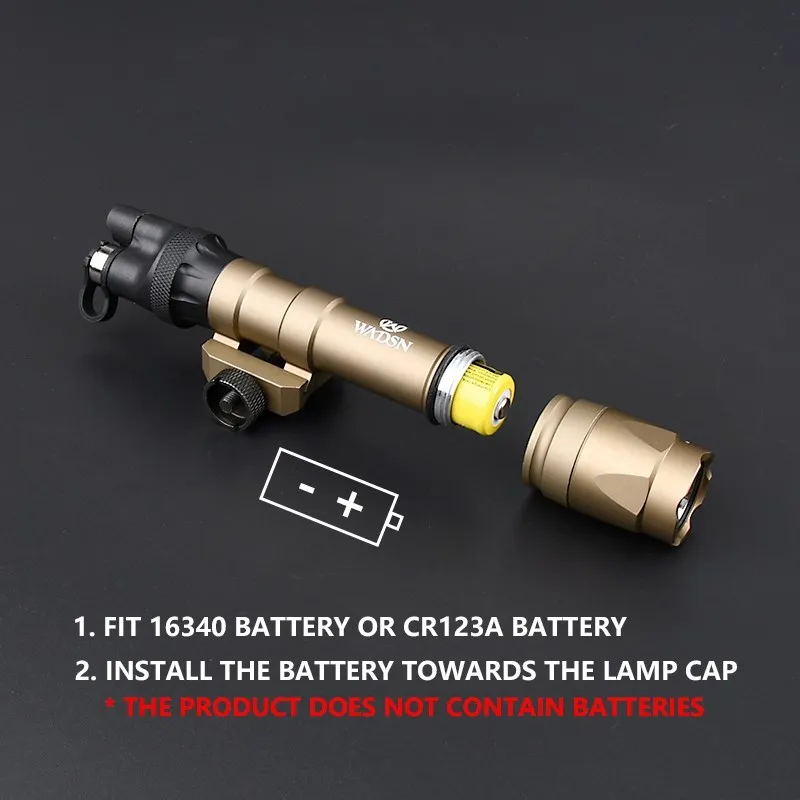 WADSN-luz exploradora táctica M600 M600C IR LED, interruptor de presión instantáneo, pistola de aire, accesorio para arma, compatible con riel Picatinny de 20mm - imagen 4