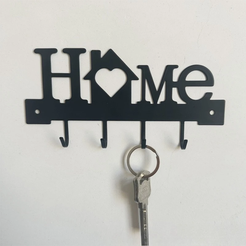 Gancho para llaves de hierro forjado, colgador de pared - imagen 4