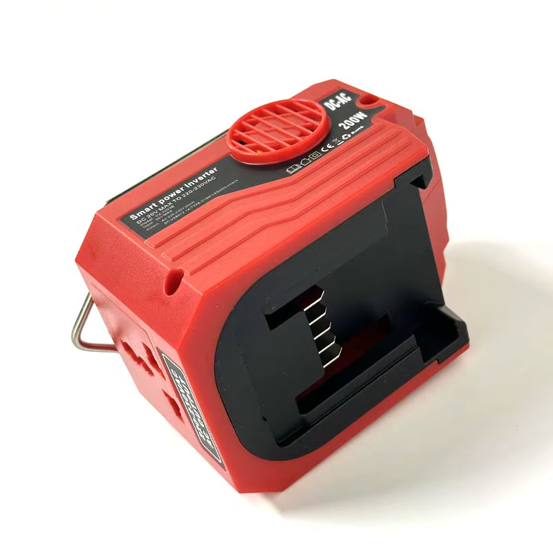 Inversor portatil 200W 18V USB-C y enchufe AC Makita Dewalt Milwaukee - imagen 3