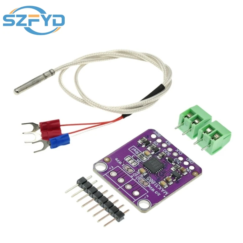 MAX31865 PT100 a PT1000 Placa convertidora RTD a Digital módulo amplificador de Sensor de termopar de temperatura 3,3 V/5V para Arduino