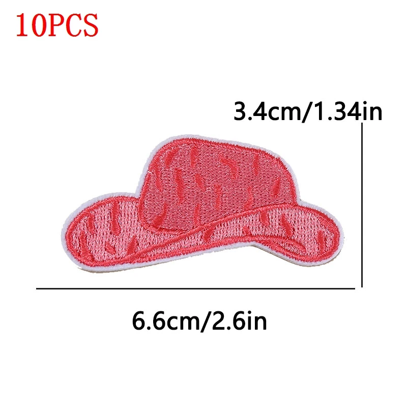 10 unids/set de parches de hierro de estilo rosa para ropa, diseños Y2K, parche bordado con personalidad, logotipo DIY, insignias para coser, parche con apliques - imagen 5