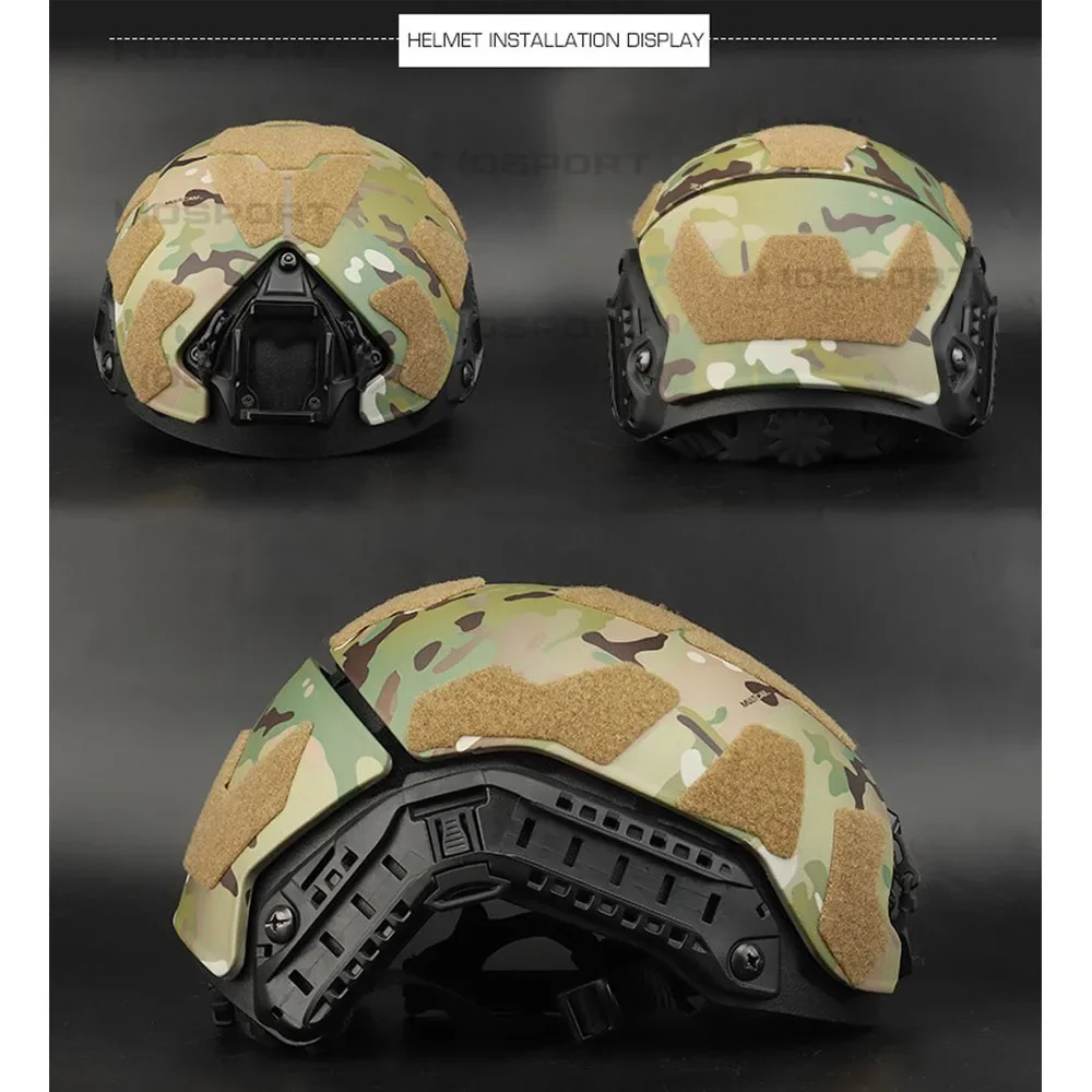 Protector táctico rápido para casco, placa protectora ligera SF de corte súper alto, accesorios de tiro Airsoft más gruesos - imagen 4