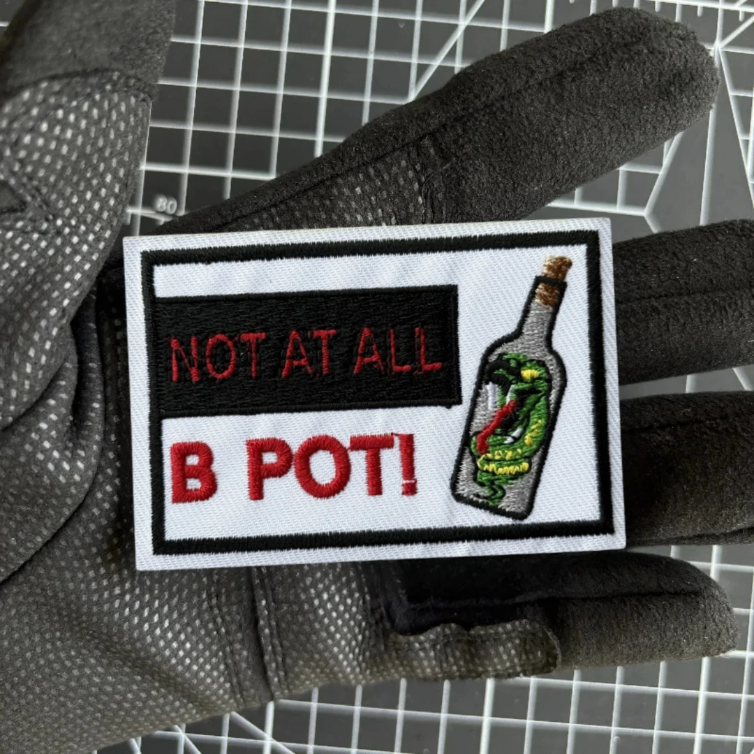 No en todos parches, insignia de moral táctica, parches de gancho y bucle bordados de serpiente para ropa, mochila, pegatina decorativa militar - imagen 3