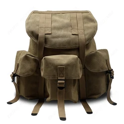 M14 Mochila táctica de lona lavada de gran capacidad para senderismo