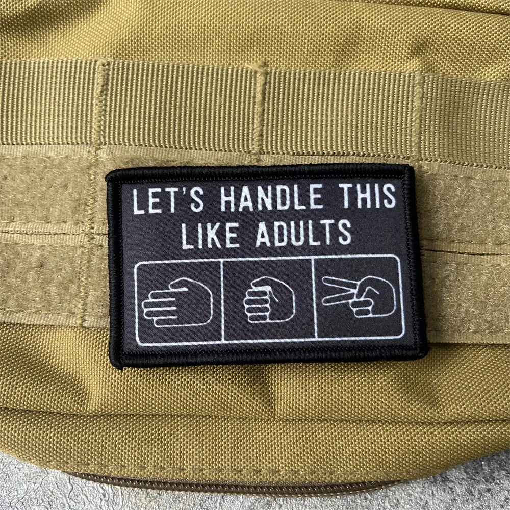 Manillar esto como adultos insignia de moral parche impreso gancho y bucle ejército divertido mochila sombrero accesorios pegatinas - imagen 5