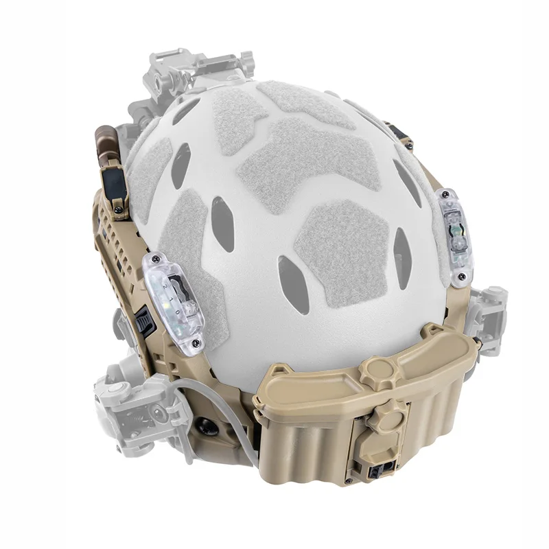 Juego de rieles de arco Modular táctico con luces LED rojas/blancas/Ir, caja de batería, equipo para casco Airsoft rápido para caza - imagen 4