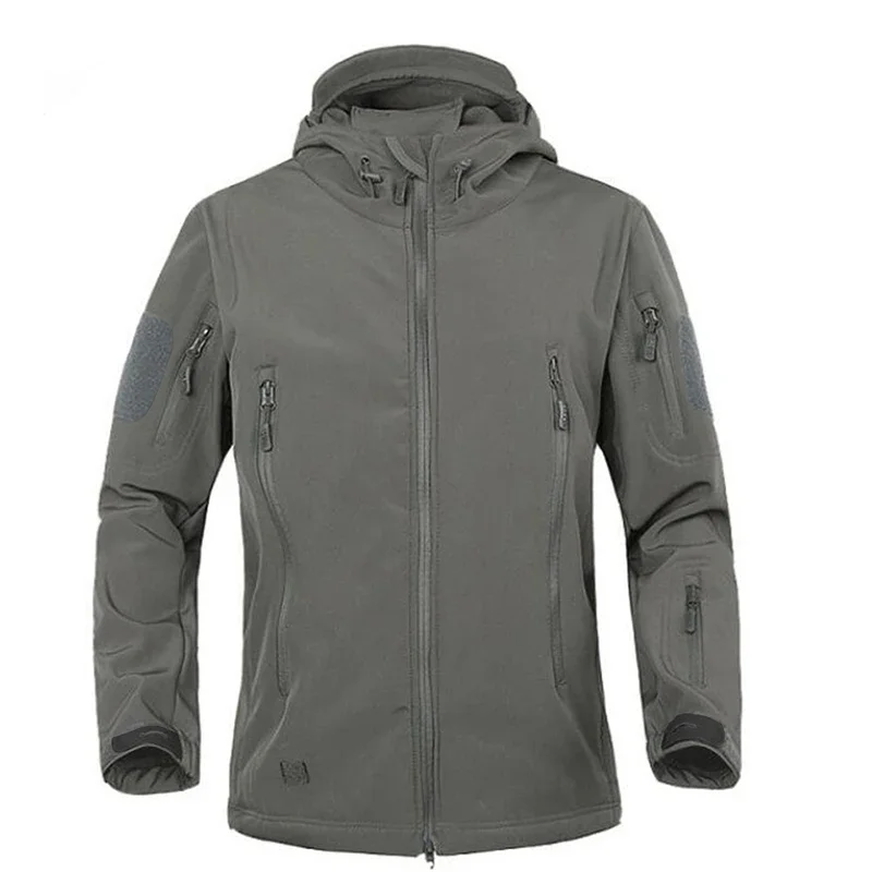 TAD-chaqueta de piel de tiburón para hombre, cortavientos táctico a prueba de viento, impermeable, suave, para la lluvia, invierno, 2023 - imagen 4