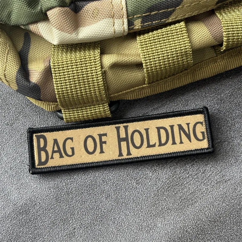 Parche estampado "BAG OF HOLDING" para ropa, insignia de moral táctica, parche militar con gancho, pegatina para mochila, brazalete - imagen 4