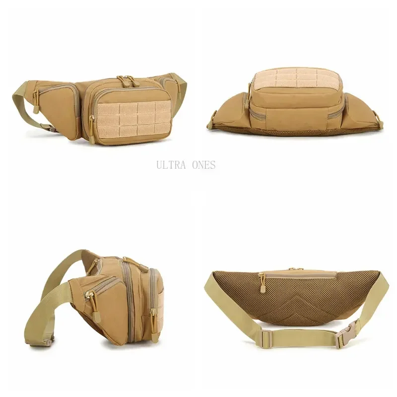 Riñonera táctica de nailon para senderismo, bolsa para teléfono, deportes al aire libre, caza, escalada, cinturón para acampar, bolsas Cs Airsoft - imagen 5