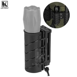 KRYDEX-funda rígida para linterna, funda de transporte para luz táctica, cinturón giratorio 360, accesorios de caza