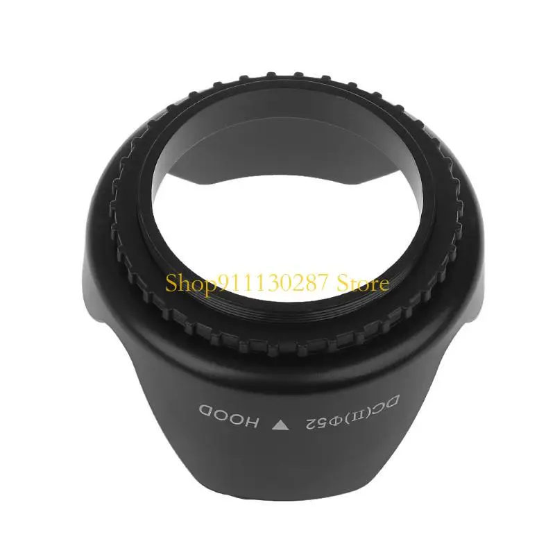 Parasol J1HC 52mm con forma pétalo flor atornillado para cámara DSLR