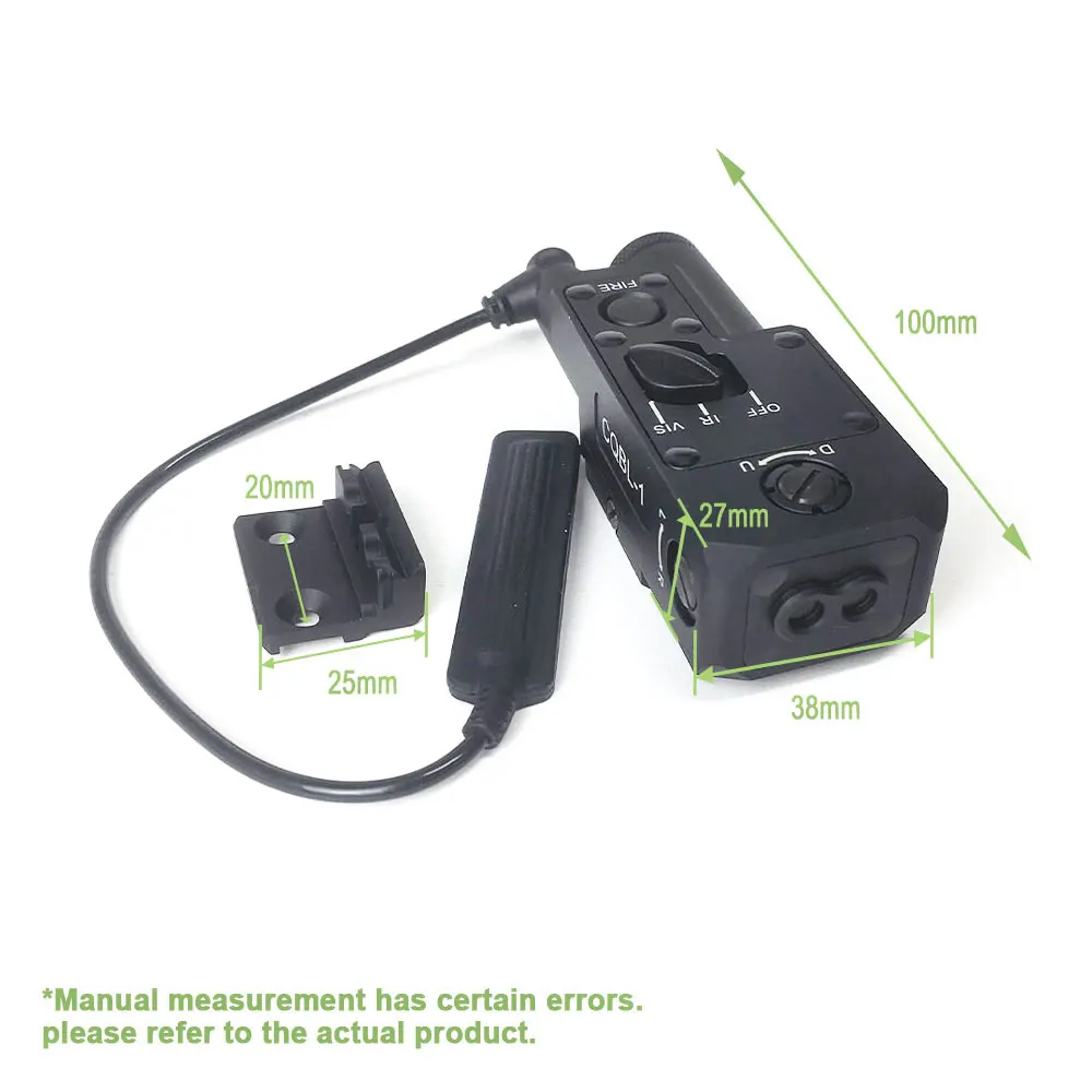 SOTAC GEAR CQBL-1 Visor láser verde rojo e IR para carril Picatinny - imagen 4