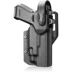 Para Glock 17/19/34 Gen3-5 /19X/44/45 con TLR-7 X/TLR-7 HL-X/TLR-7A/ TLR-8A /TLR-8 X, Kydex rodamiento de luz liberación del pulgar, cinturón 2,0"