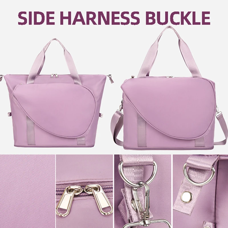 Bolsa para raquetas de tenis y bádminton, bolsa de viaje expandible, equipaje tipo bandolera, bolso de fin de semana deportivo para adiestramiento al aire libre en seco y húmedo - imagen 5