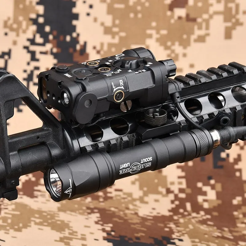 Indicador láser táctico de Metal NGAL, punto rojo, verde, azul, mira láser PEQ15 IR, ajuste de 20mm, Picatinny Surefir M300 M600, luz para armas - imagen 2